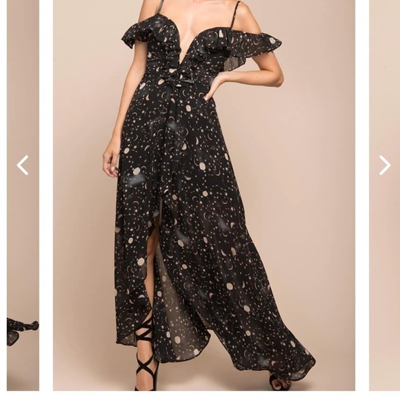 Selfie Leslie Celeste Stars and Moon Dress black M Sold out! - Picture 1 of 15